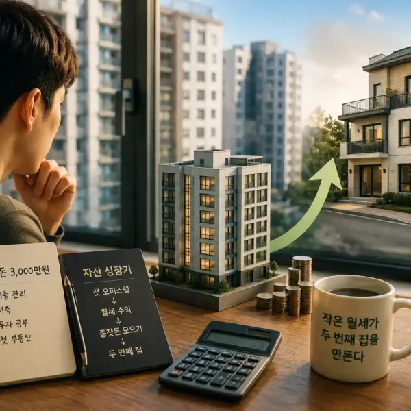 오피스텔 투자로 작은 월세를 만들고 두 번째 부동산 자산을 준비하는 직장인의 모습 | 자산관리 머니포트