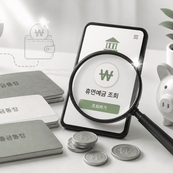휴면예금을 조회하며 잠자고 있던 돈을 찾는 모습