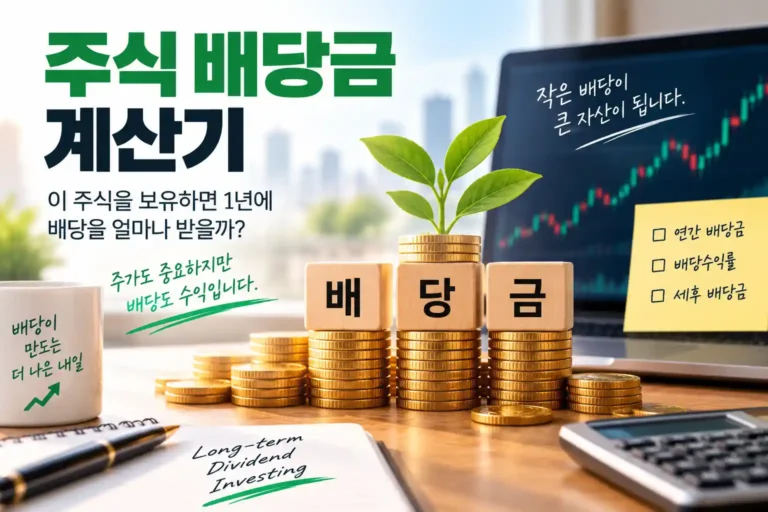 주식 배당금 계산기｜예상 배당금 직접 계산하기
