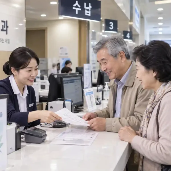 본인부담상한제와 병원비 환급을 상담받는 시니어 부부 | 자산관리 머니포트