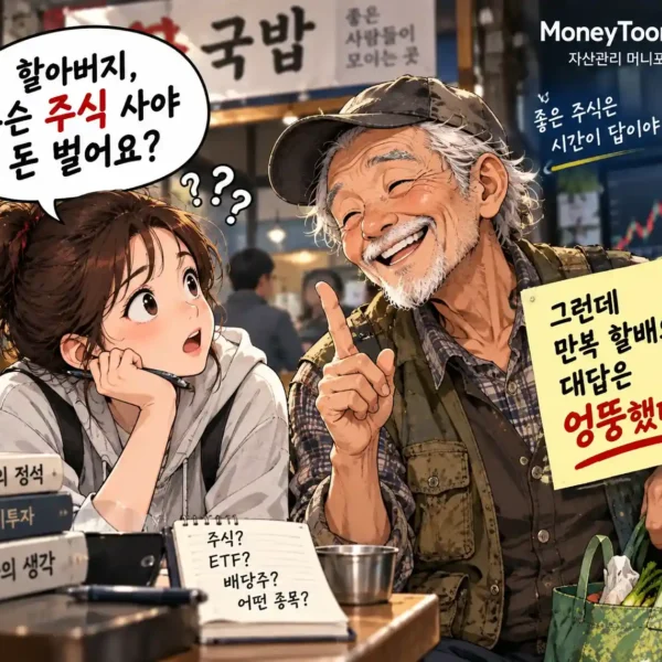 주식 종목 추천을 묻는 민지에게 엉뚱한 대답을 하는 만복 할배 MoneyToon
