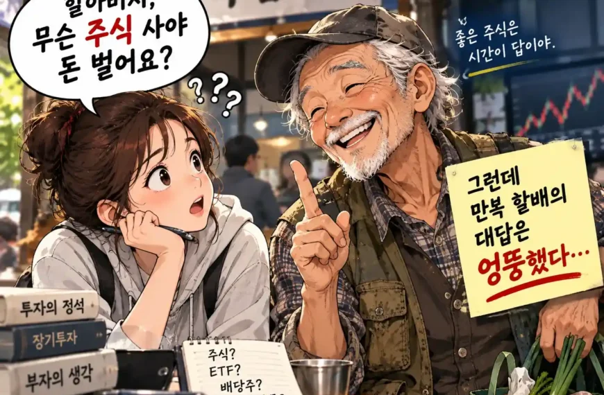 주식 종목 추천을 묻는 민지에게 엉뚱한 대답을 하는 만복 할배 MoneyToon