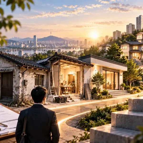 500만원 부동산 투자에서 경매 낙찰과 명도·수리 과정을 거쳐 작은 종잣돈이 다음 부동산 자산으로 성장하는 모습을 표현한 이미지 | 자산관리 머니포트